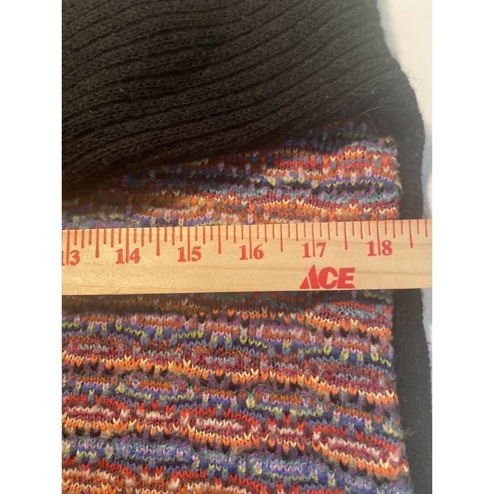 Filiforme Ribbed Wool Sweater Turtleneck Made in Italy Black Size Small - Picture 9 of 9
